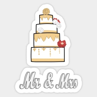 Wedding cake art Sticker